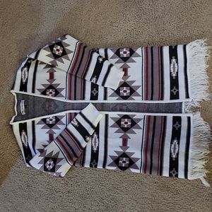 Montana Co Western Fringe Cardigan